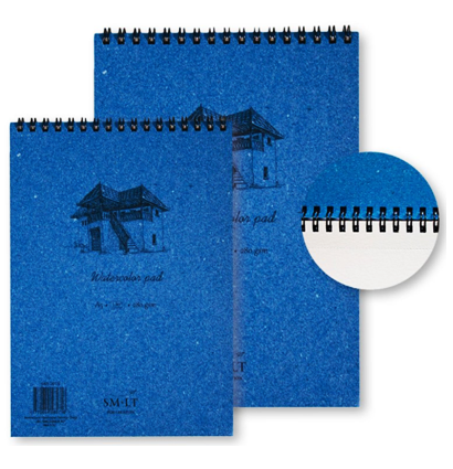 Альбом для акварели SMLT Watercolor pad на пружине А3 / 30 листов / 280 гм