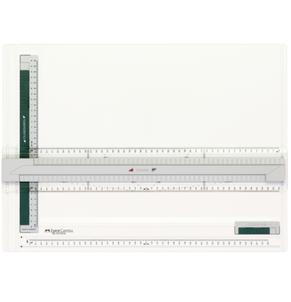 Планшет для черчения кульман Faber-Castell TK-System белый формат А3 с рейсшиной